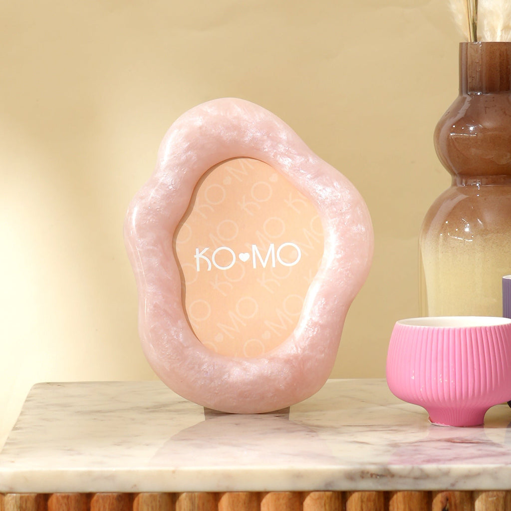 Roze organische vorm hars fotolijst 5x7 inch decor