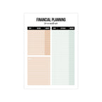 A5 Noteblock Financial Planning, per 5 stuks
