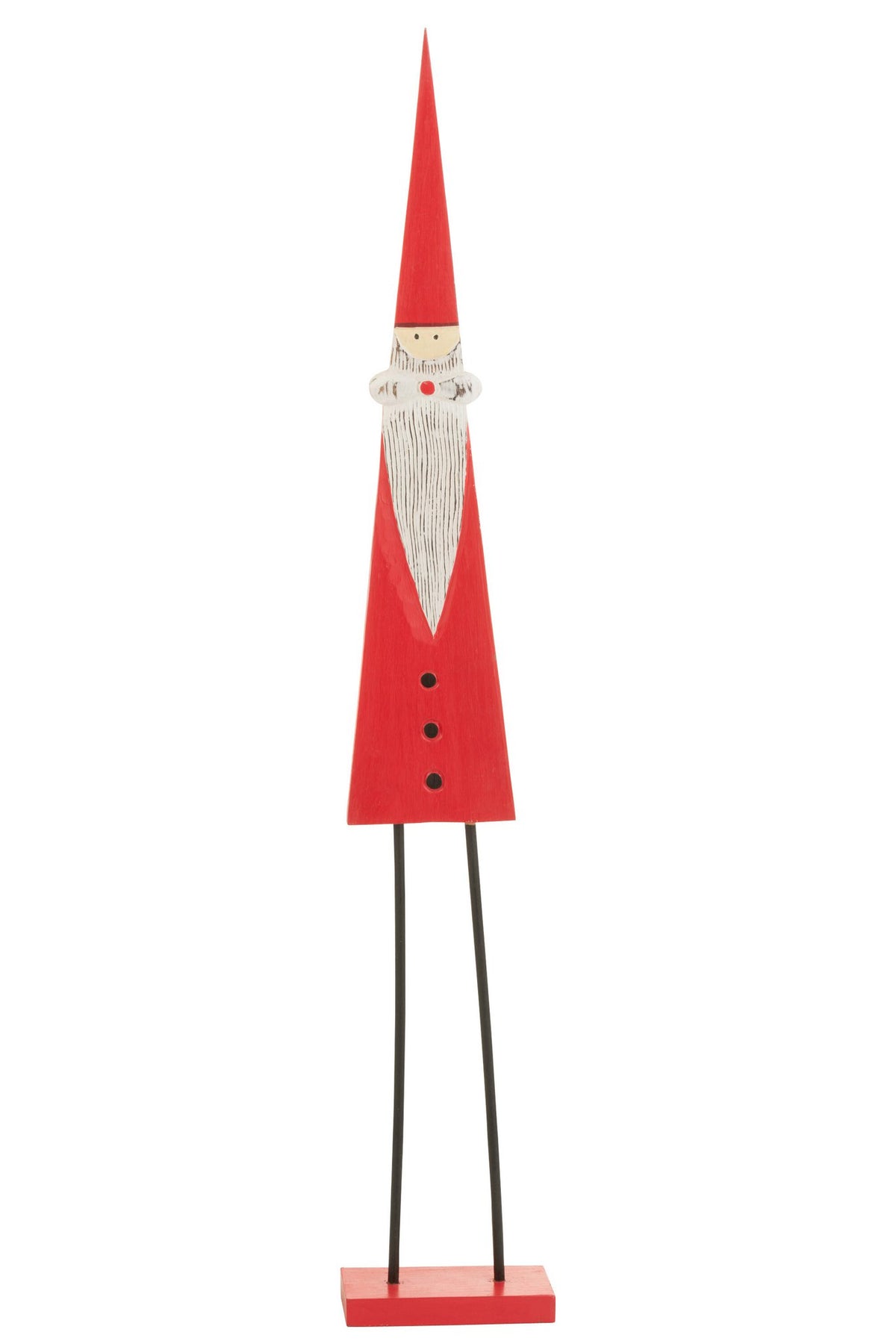 J-Line Kerstman Op Voet Hout Rood Large