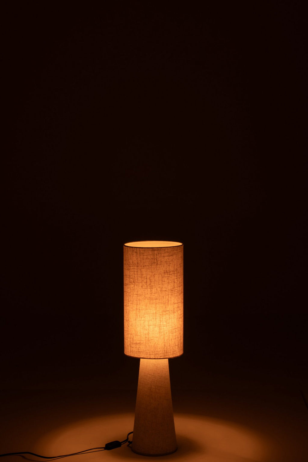 J-Line lamp op voet - textiel - beige - small