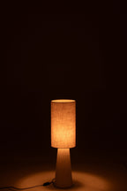 J-Line lamp op voet - textiel - beige - small