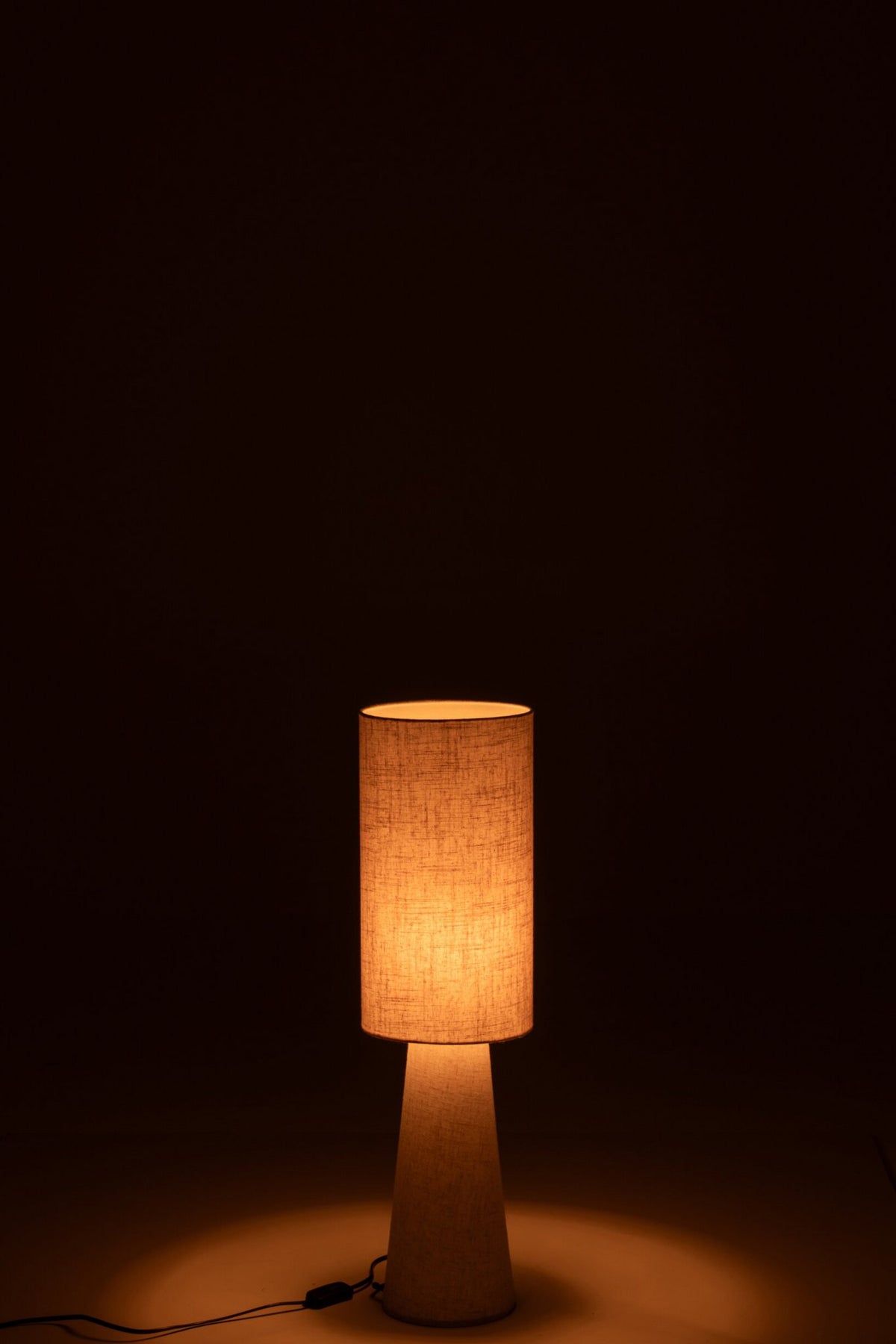 J-Line lamp op voet - textiel - beige - small