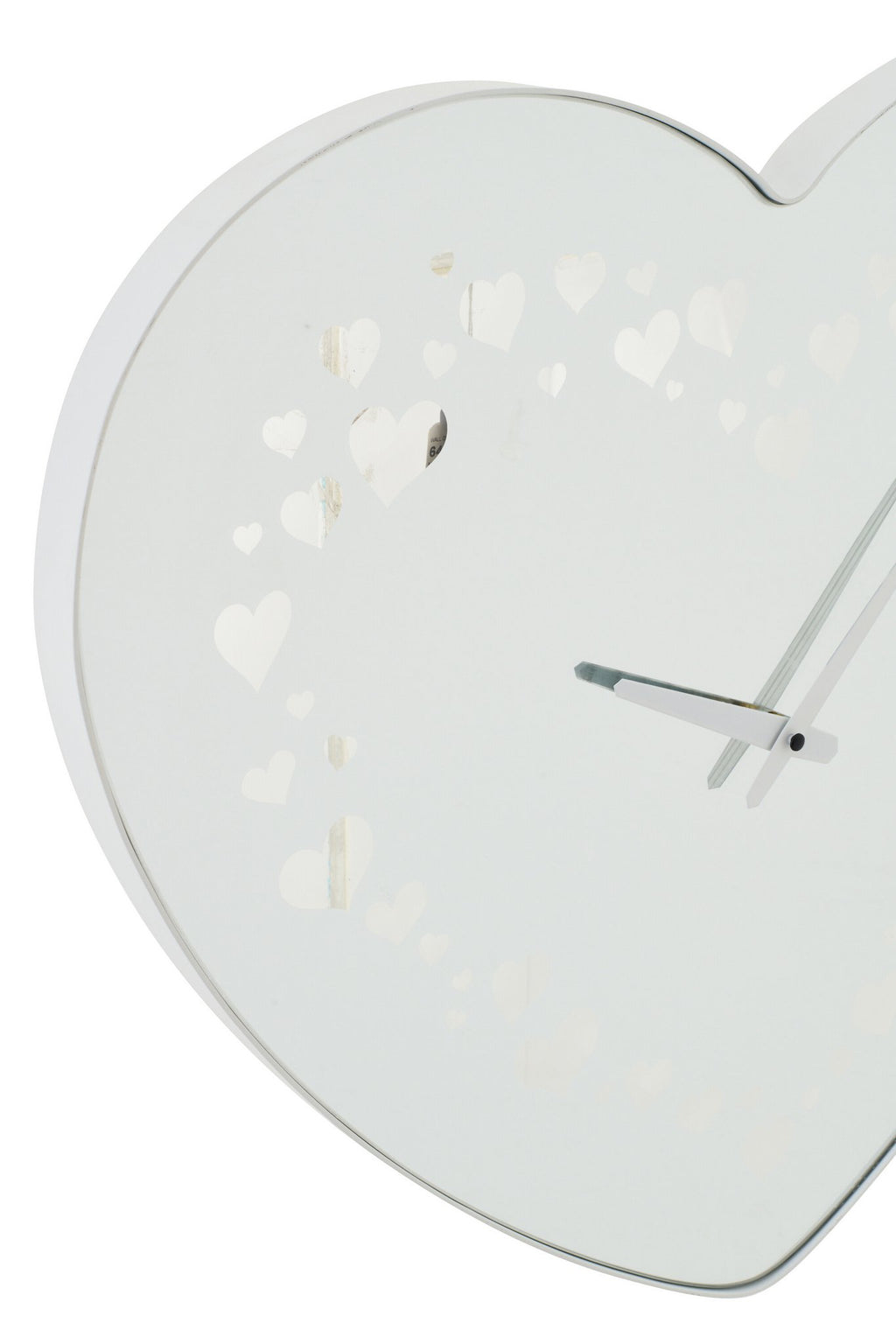 J-Line klok Hart - glas - wit