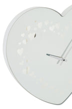 J-Line klok Hart - glas - wit