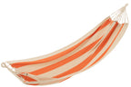 J-Line Hangmat Brede Strepen Katoen/Polyester Oranje/Ecru
