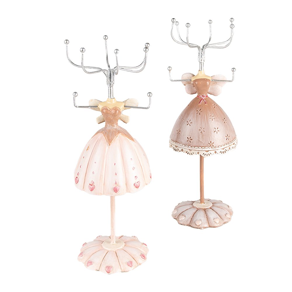 Sieraden Standaard Beige, Kunststof en Metaal Ø 7x19 cm