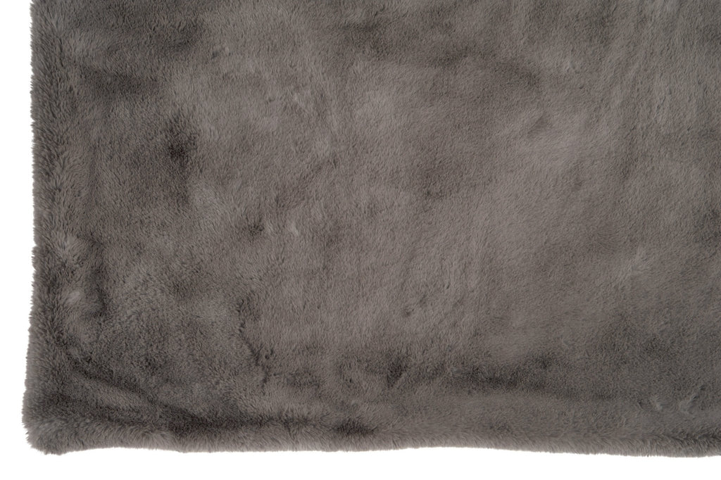 J-Line Plaid cutie - fleece deken – polyester – taupe - 180 x 130 cm