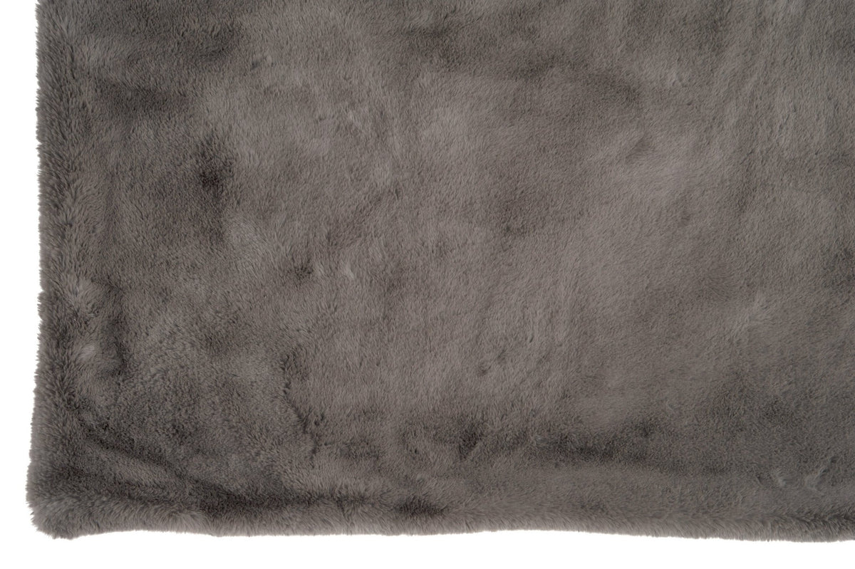 J-Line Plaid cutie - fleece deken – polyester – taupe - 180 x 130 cm
