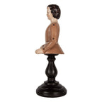 Decoratie Beeld Vrouw 16x15x40 cm Beige Kunststof