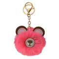 Sleutelhanger Pompom Roze Synthetisch Beer