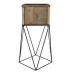 Planthouder 28x28x50 cm Bruin Hout Bloempot