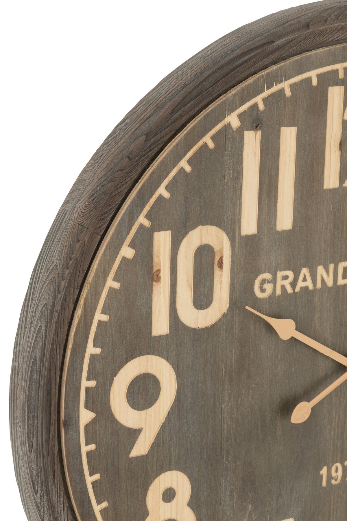 J-Line Wandklok Grand Hotel Mdf Naturel Donker Large