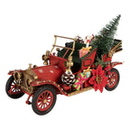 Kerstdecoratie Beeld Auto 25x10x17 cm Rood Metaal
