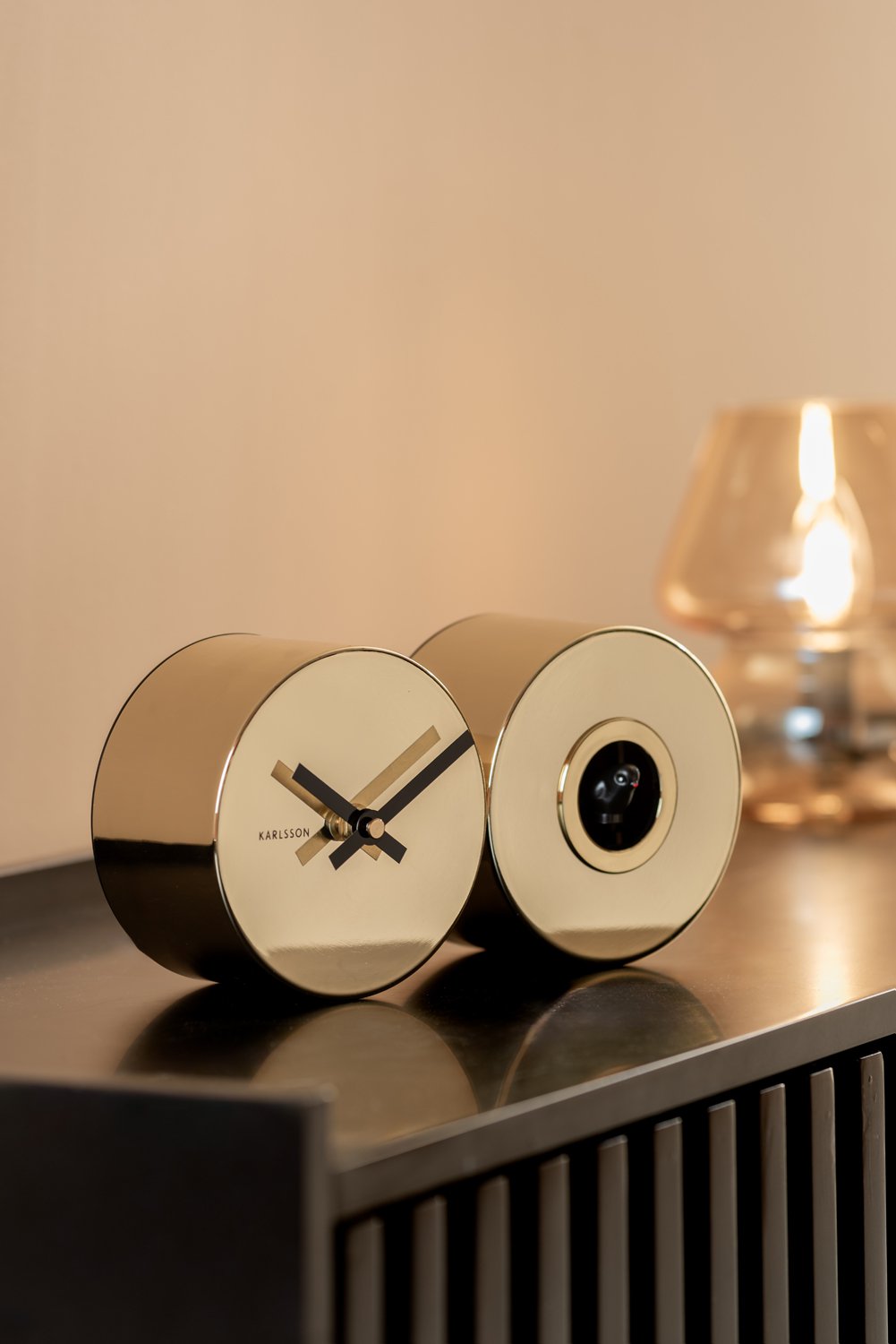 Wandklok Duo Koekoek Verguld