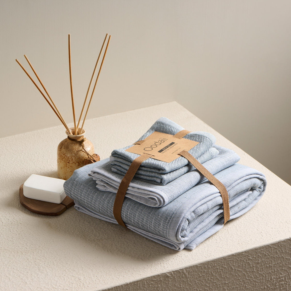 Katoenen bamboe hamam badstof handdoek - Eco-vriendelijk