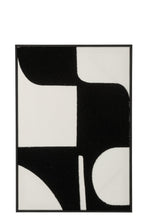J-Line schilderij Geborduurd - hout - wit/zwart