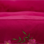 Dierenmand L borduurwerk fuchsia roze 80x60x22cm