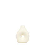 Keramieken Vaas Trendy Wit - Medium - 13 cm