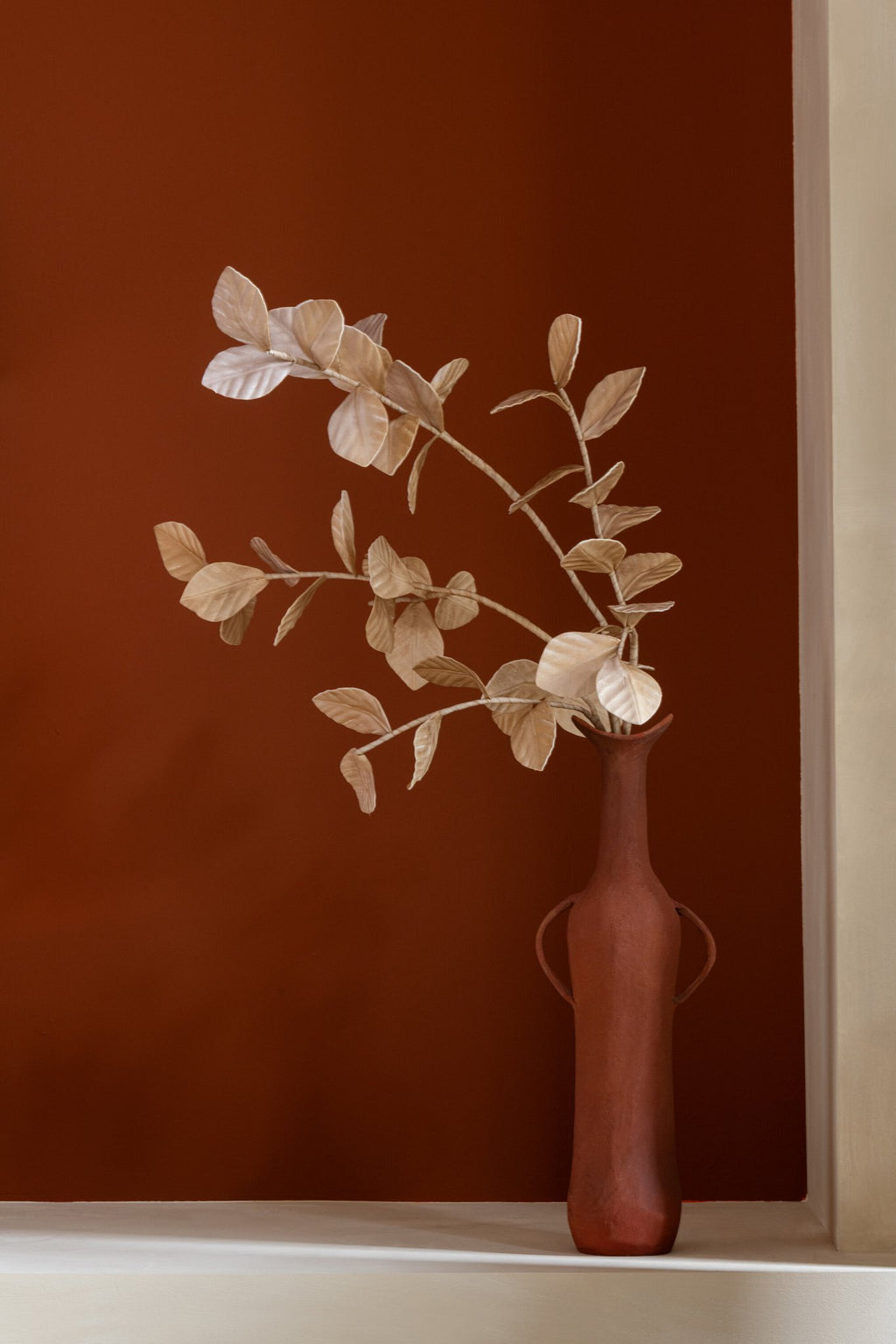 J-Line vaas - aluminium - terracotta - L