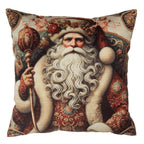 Sierkussen Beige Synthetisch Kerstman Kussenhoes met Kussenvulling