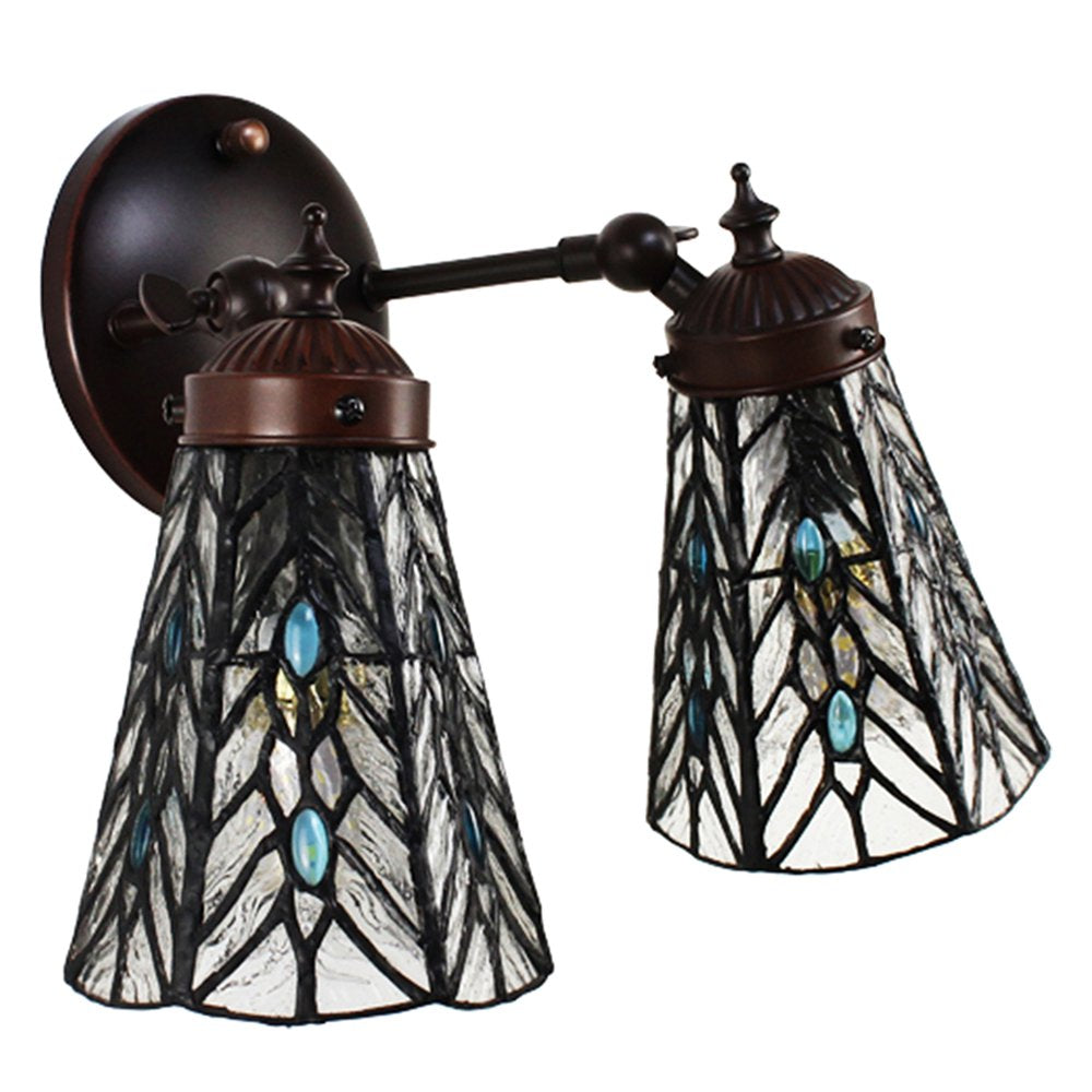 Wandlamp Tiffany 30x23x23 cm transparant Glas Muurlamp