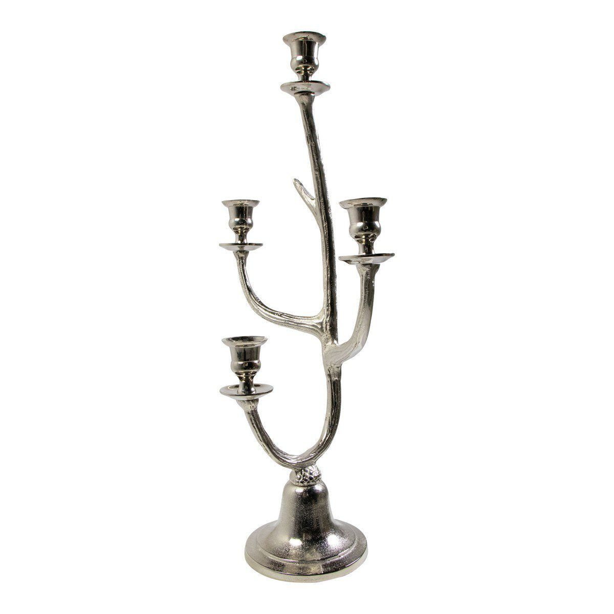 Kaarsen Standaard gewei zilver 4 h58 d12x9,5cm