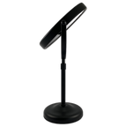 Make-up spiegel zwart verstelbaar Ø20cm/5x vergroting