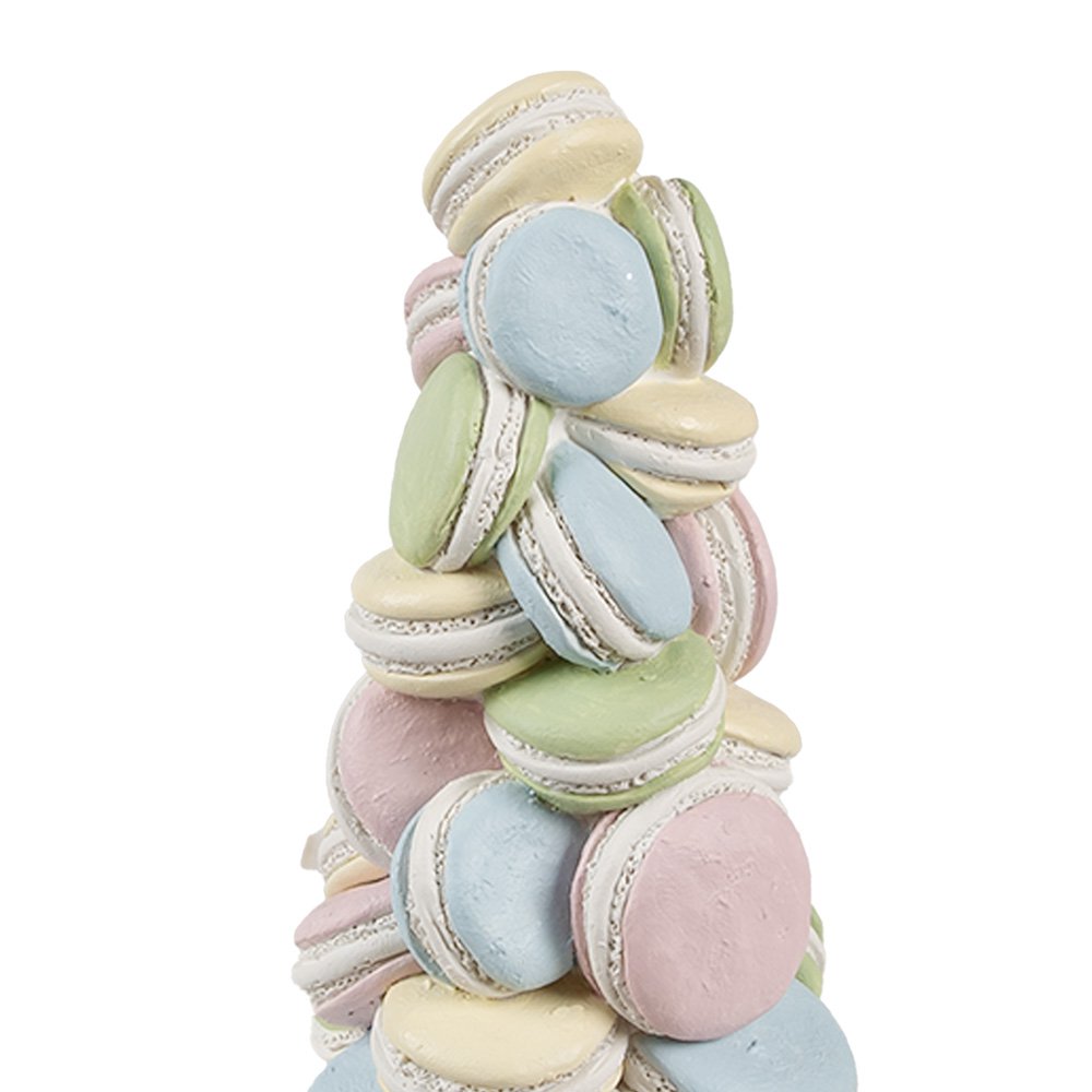 Decoratie Beeld Macarons Ø 12x25 cm Blauw Roze Kunststof