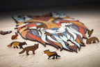 Eco Wood Art (EWA) Houten Legpuzzel, Fox, 1188, 40x28x0,5cm Kartonbox