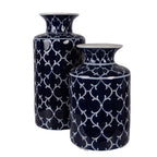 Vaas Ø 19x31 cm Blauw Keramiek