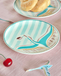 Veldleeuwerik Handbeschilderd Keramisch Rond Bord Curve 16Cm