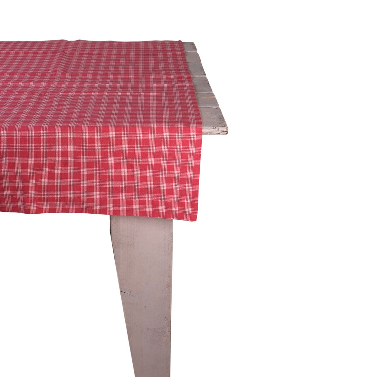 Levy Check Tafelkleed Textiel rood 100x100cm