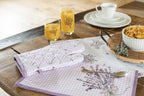 Ovenwant 18x30 cm Paars Wit Katoen Lavendel Ovenhandschoen