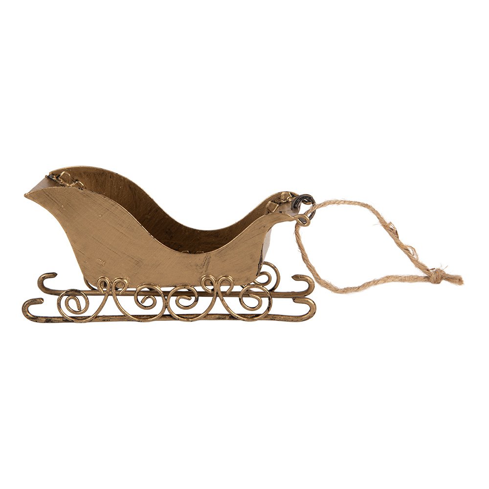 Kersthanger Slee 19x4x5 cm Goudkleurig Metaal