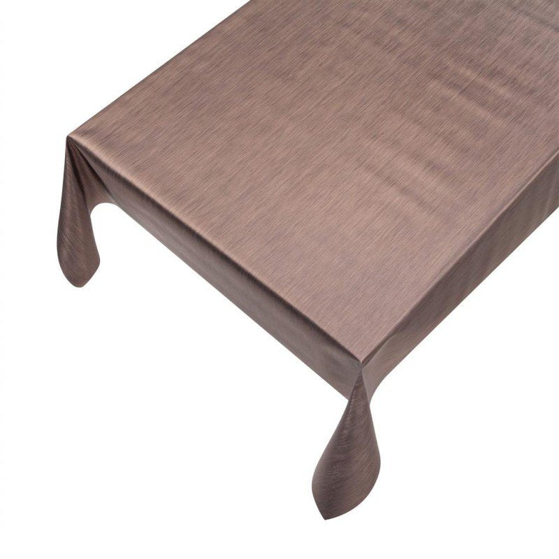 Metallic PVC tafelkleed bruin 137cmx20mtr
