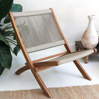 Rope opvouwbare loungestoel naturel