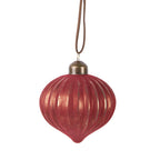Kerstbal Ø 8x9 cm Rood Glas