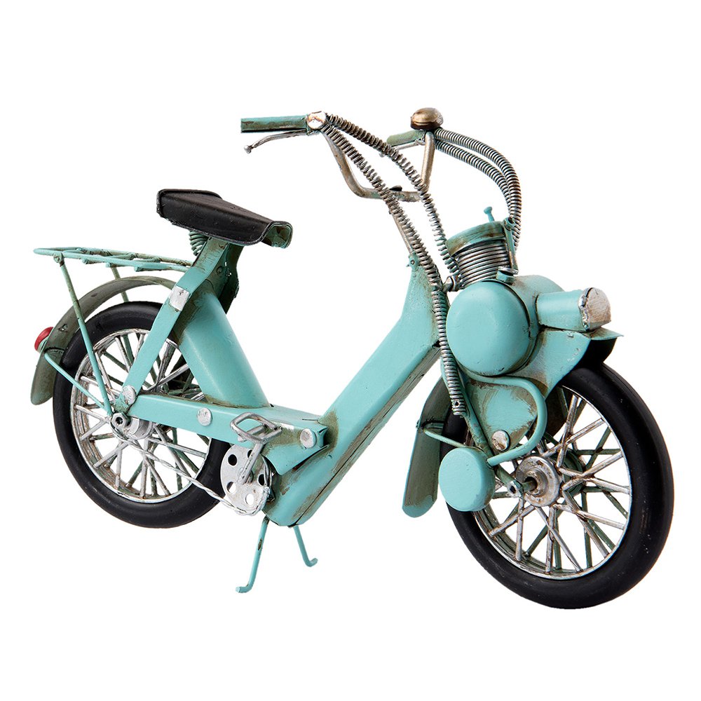 Decoratie Miniatuur Motor 27x9x17 cm Blauw IJzer Miniatuur Auto