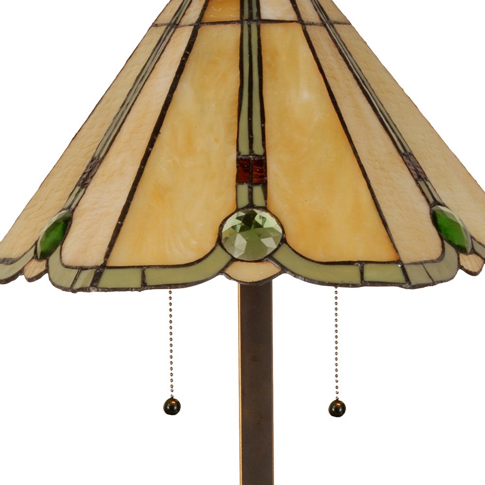 Tiffany Tafellamp Ø 40x67 cm Beige Glas