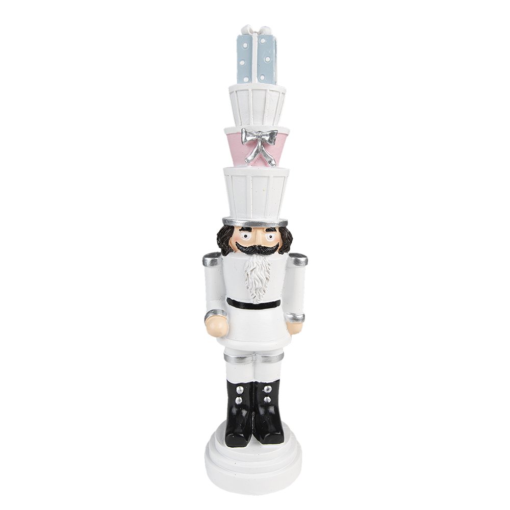 Kerstdecoratie Notenkraker 33 cm Wit Polyresin