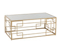 J-Line salontafel Lijnen -metaal/glas - goud