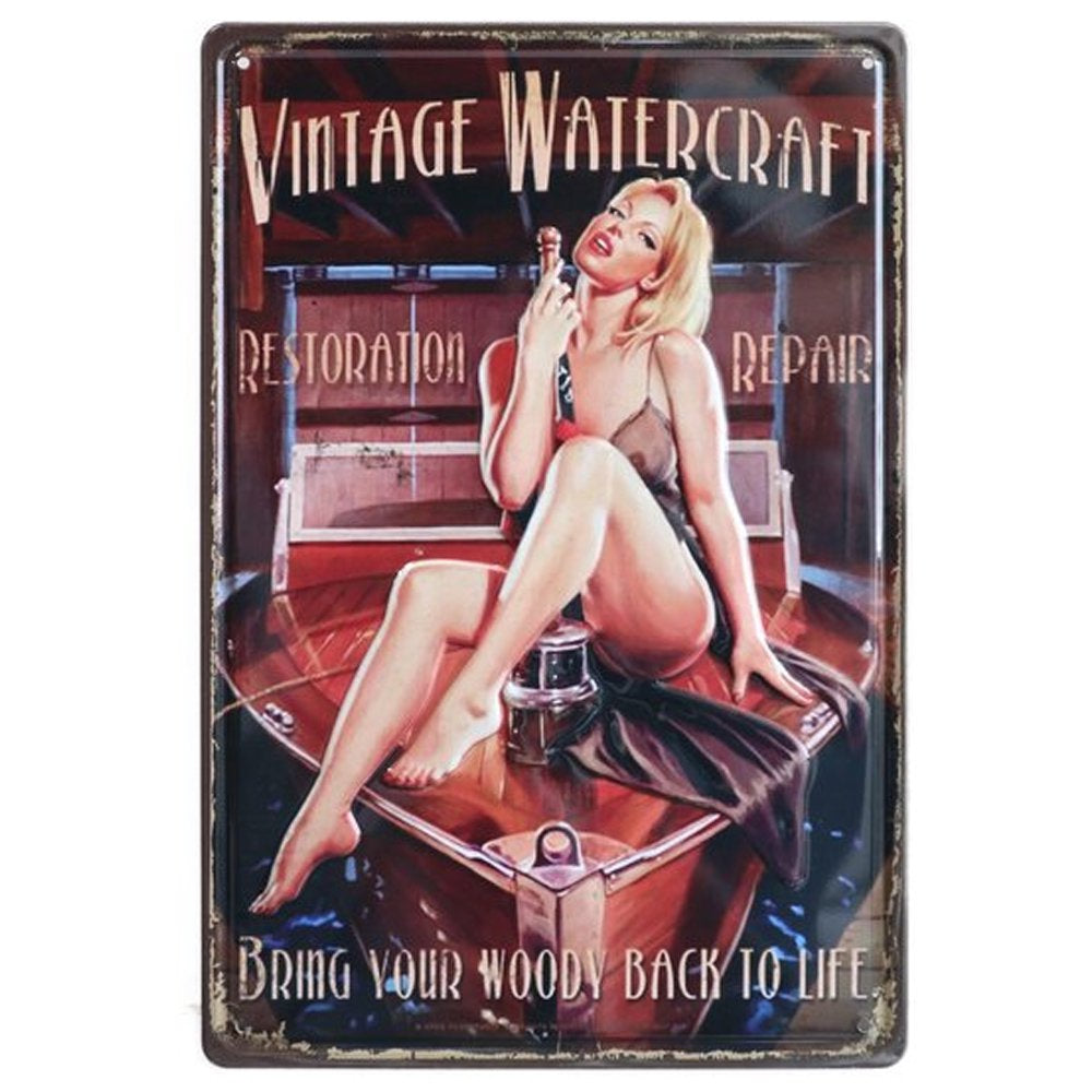 Waterscooter Retro Wandbord 30x20