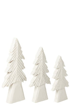 J-Line Gebeeldhouwde boom - paulowniahout - gebroken wit - large