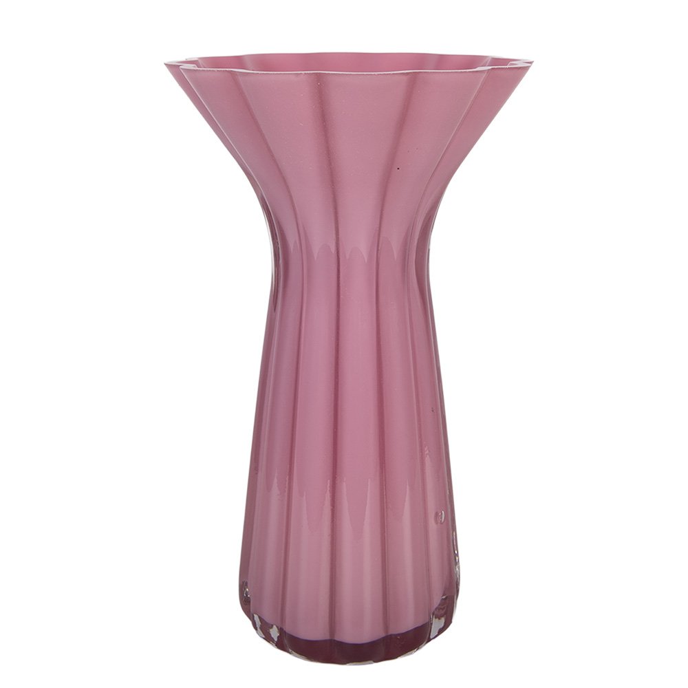 Vaas Ø 14x23 cm Roze Glas