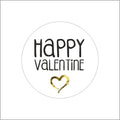 Etiketten - Happy Valentine - wensetiket - rol van 500 stuks