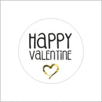 Etiketten - Happy Valentine - wensetiket - rol van 500 stuks