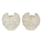 Beeld Engel (2) 10x6x10 cm Beige Kunststof