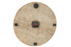 J-Line klok Rond Marmer - steen - terracotta/zwart