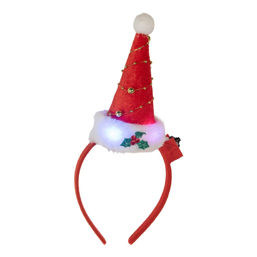 Kerst Haarband 27 cm Rood Kunststof