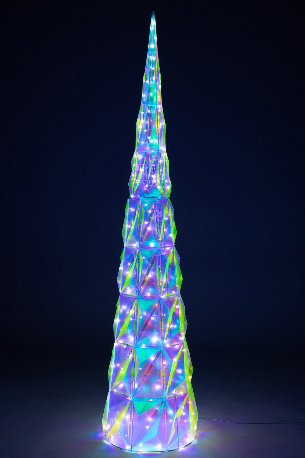 J-Line decoratie Boom - kunststof - mix - L - LED lichtjes